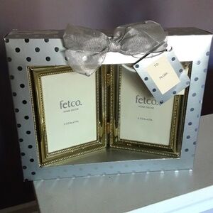 Fetco TM home decor gold picture frame 3.5 × 5 double.